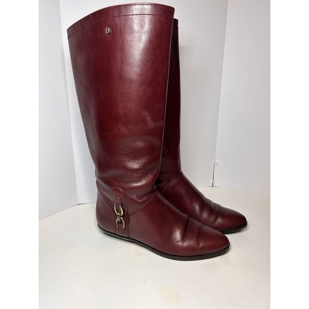 Vintage Etienne Aigner Oxblood Leather Bit  Riding Boots Women's 6.5 70's-80's